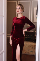 winter evening velvet dress