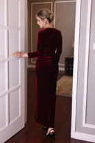 winter evening velvet dress