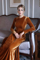 Winter velvet formal dress